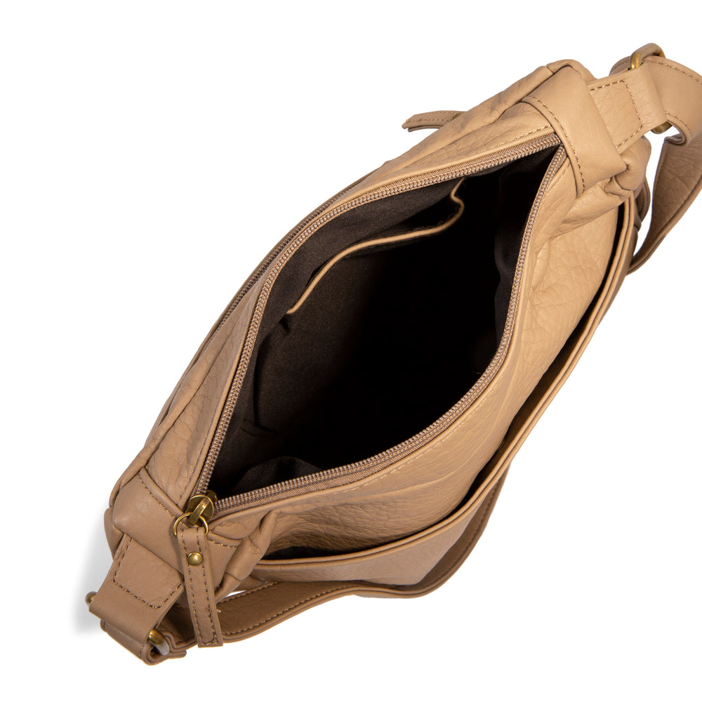 Pebbled E/W Crossbody Bag - Bentley